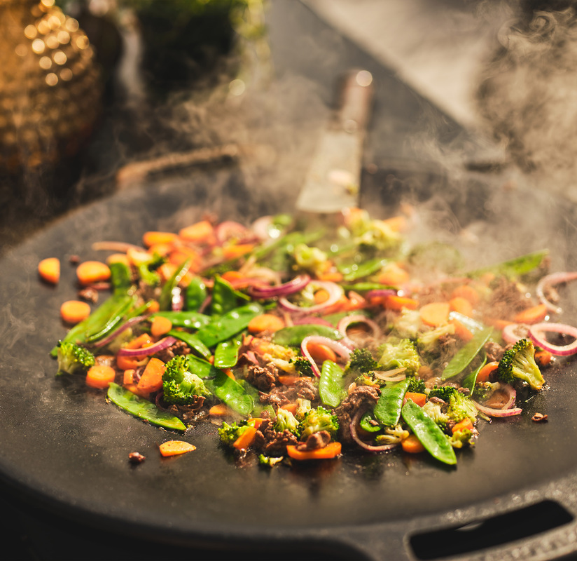 Griddle pan, without legs Hot-rolled steel 48 cm