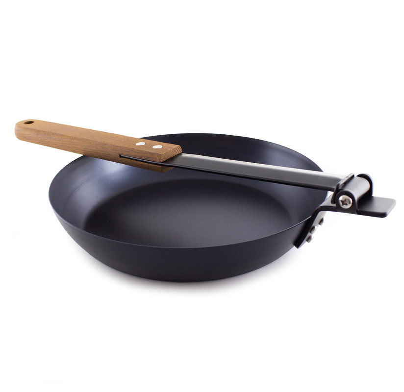 Campfire frying pan, foldable Carbon steel 42 cm