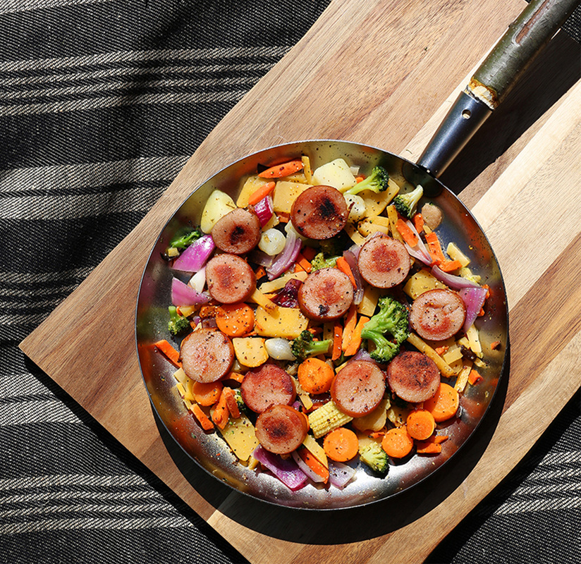 Campfire frying pan, without handles Hot-rolled steel