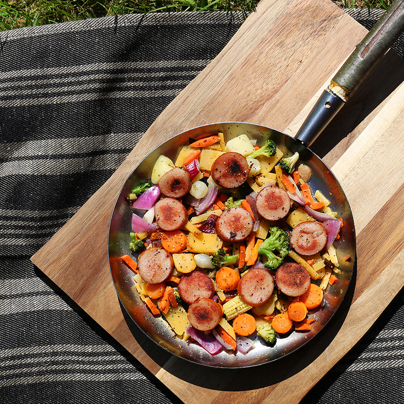Campfire frying pan, without handles Hot-rolled steel