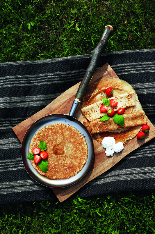 Campfire frying pan, without handles Hot-rolled steel