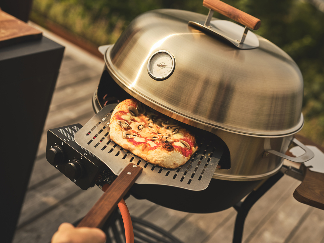 Pizza spatula perforated Stainless steel/ash