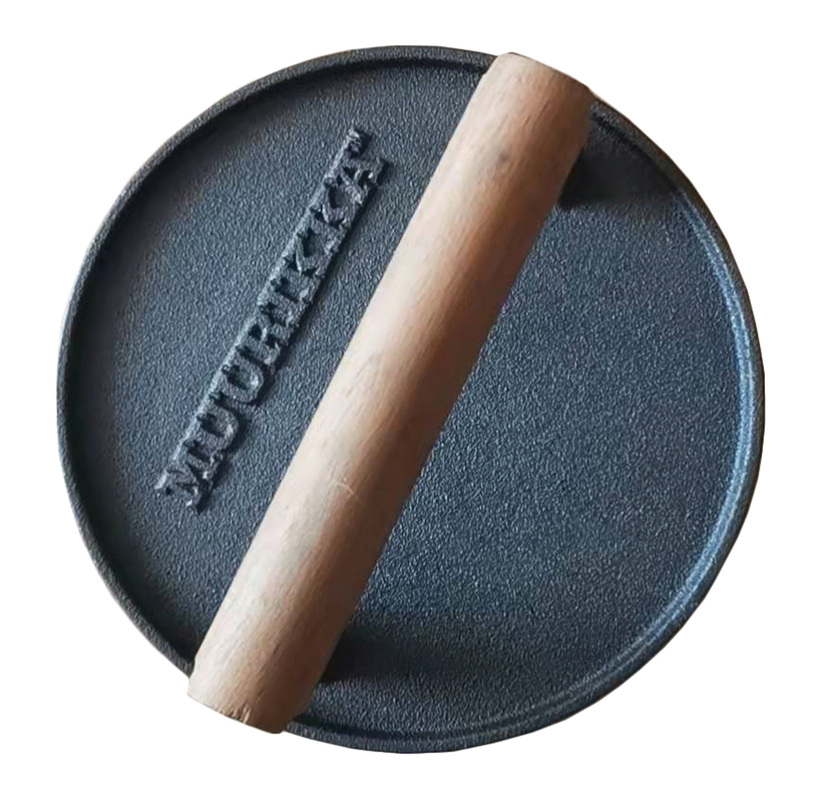 Grill press, round Cast iron