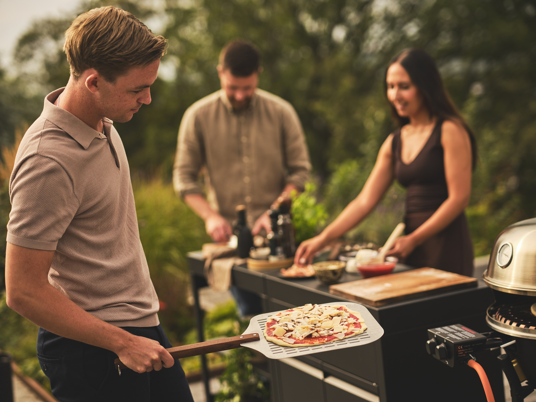 Pizza spatula perforated Stainless steel/ash