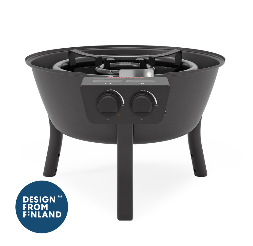 Gas burner with legs SL Black 48 cm