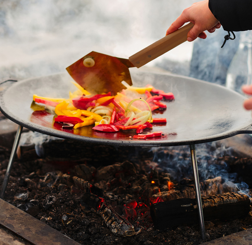 Griddle pan, without legs Hot-rolled steel 38 cm