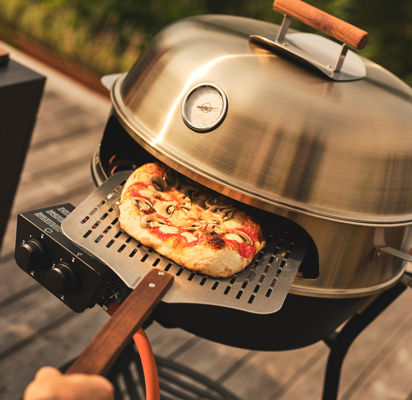 Pizza spatula perforated Aluminium/ash