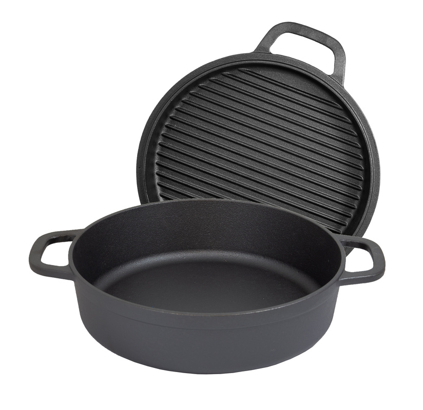 Grill pan, cast iron 28 cm