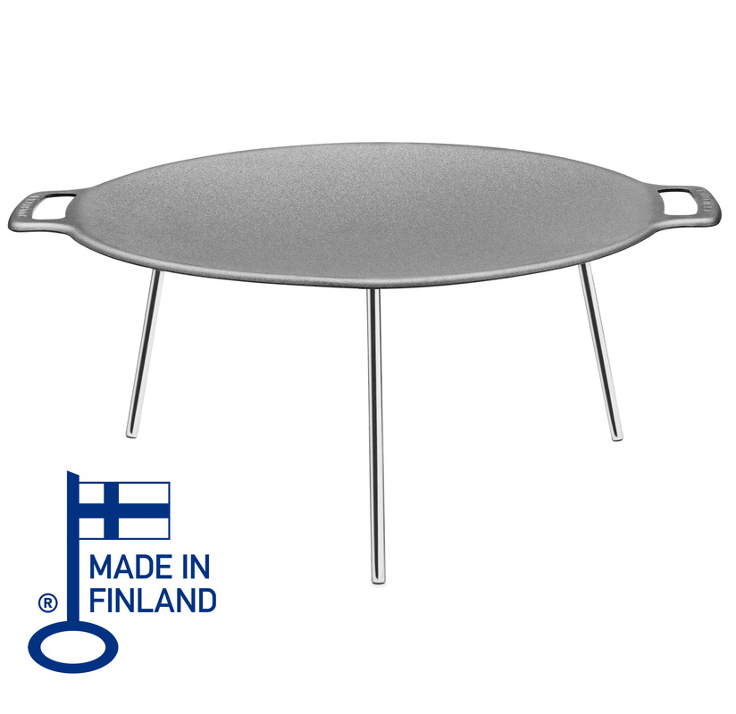 Griddle pan, with legs Hot-rolled steel 48 cm