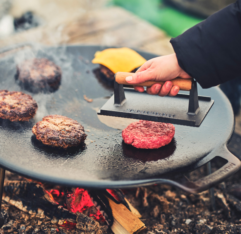 Grill press, rectangular Cast iron
